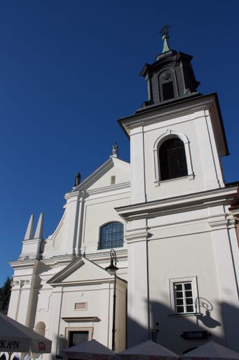 A low angle shot of St Hyacinth church in Feta street, Warsaw, Poland