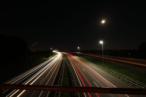 A beautiful long exposure of streets in the nighttime