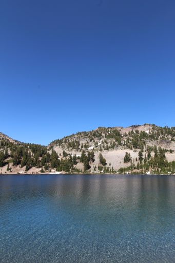 The Manzanita Lake in Lassen Volcanic National Park, California