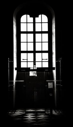 A vertical shot of a window in a historical building in Dresden, Germany