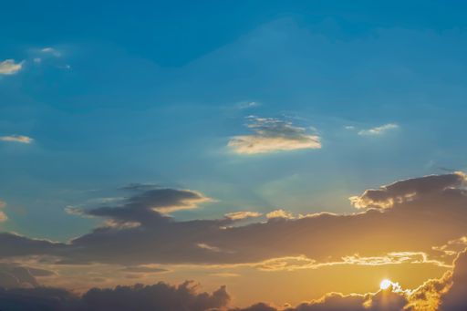 A closeup shot of beautiful clouds on a sunny day