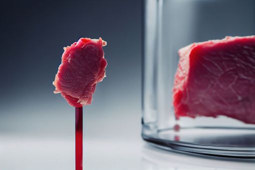 The science laboratory researching on meat