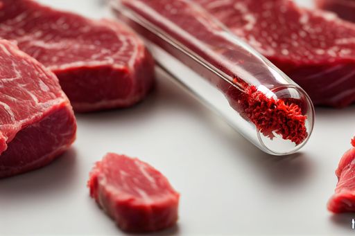 The science laboratory researching on meat