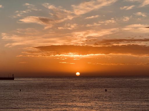 A beautiful shot of the seascape during the sunset