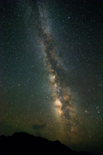 A beautiful night landscape with the Milky Way