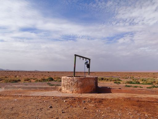 A historic stone wall in the Tafilalet Oasis, Morocco