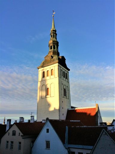 A vertical shot of St. Nicholas' Church and Museum in Tallinn, Estonia