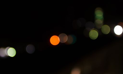 a Blurry shot of colorful bokeh lights at night