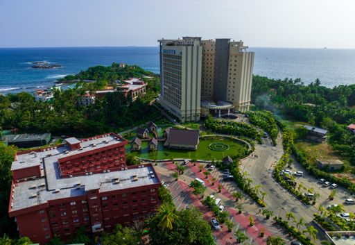 An aerial view of the Araliya Beach Resort & Spa Unawatuna in Sri Lanka