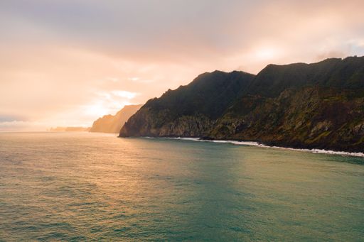 The coast of Ponta de Sao Lourenco, Potugal
