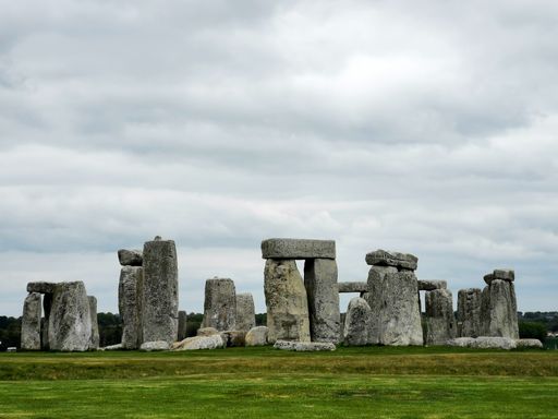 A beautiful shot of Stonehenge under cloudy sky