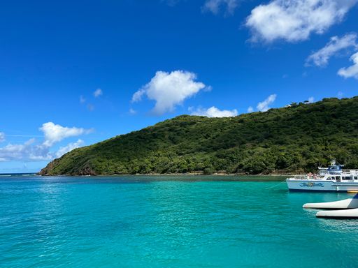 The mountain and sea around Vieques island