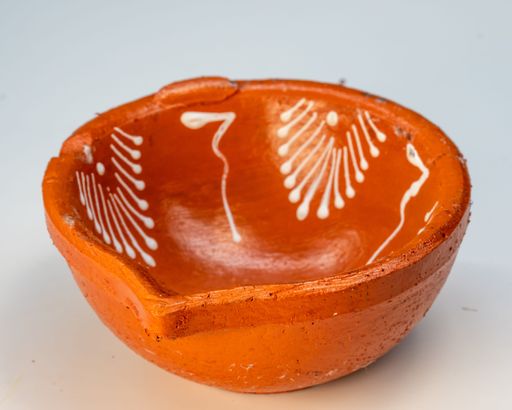 A closeup shot of a Festival Diya Set for Decoration. Handmade Clay Diya for Diwali