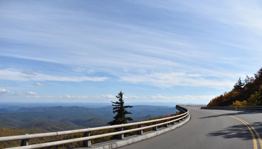 Linn Cove Viaduct, along the Blue Ridge Parkway, near Grandfather Mountain, North Carolina