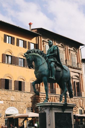 Equestrian statue of Ferdinando,  in the Piazza della Signoria, Florence, Tuscany
