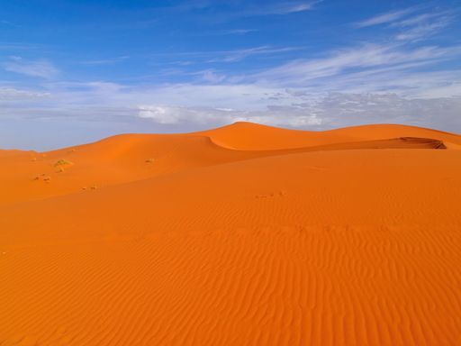 The golden dunes of the Sahara dessert, Morocco