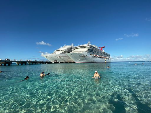 A beautiful shot of the cruising out of the Port of Grand Turk in the Bahamas