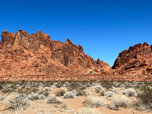 A beautiful shot of red cliffs at Valley Of Fire
