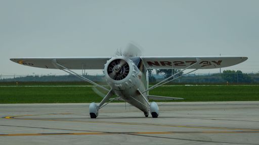 The Mr. Mulligan replica ready for a departure during an airshow demonstration