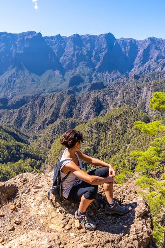 A female in the La Cumbrecita National Park in the island of La Palma, Canary Islands, Spain
