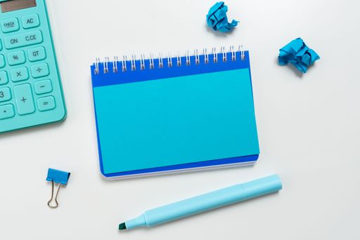 Multiple Assorted Collection Office Stationery Photo Placed Over Table