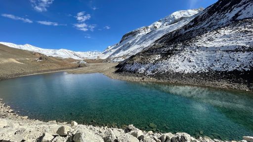 A scenic view of Suraj Taal, Himachal Pradesh, India