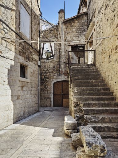 Old city stone house in Trogir, Croatia