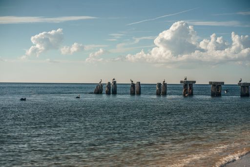 A beautiful seascape with seagulls perched on the rocks
