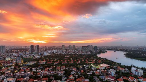 Stunning Ho Chi Minh City during the Golden hour
