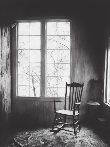 A Rocking Chair in a creepy room
