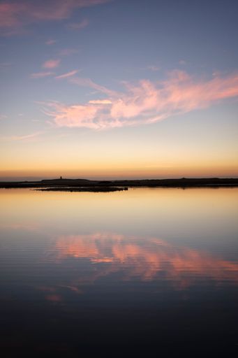 A vertical shot of a lake reflecting the cloudy sky, perfect for wallpapers and backgrounds, Hofn, Iceland
