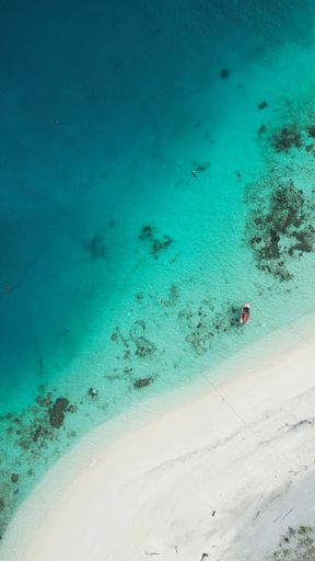 A vertical top view of Pulau Aur Johor Malaysia