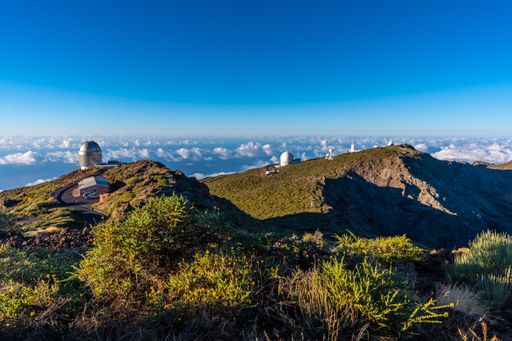 A Nordic Optical Telescope at mountain top on the island of La Palma, Canary Islands, Spain