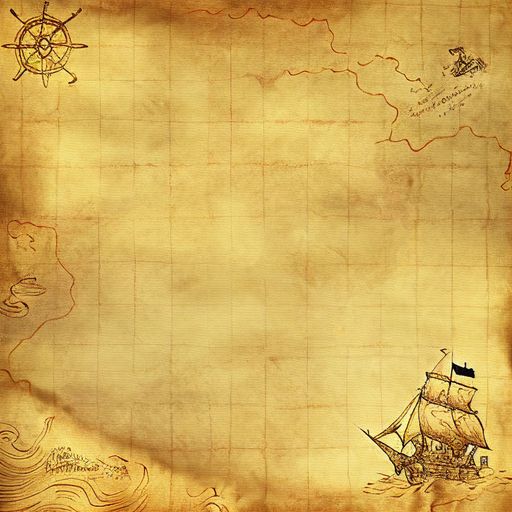 An old blank pirate nautical treasure map background
