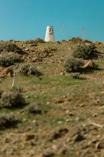 A vertical shot of the Akamas peninsula top of mounting in Cyprus