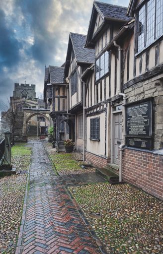 Photo taken Lord Leycester Hospital, Warwick, England after the rain had moved away.