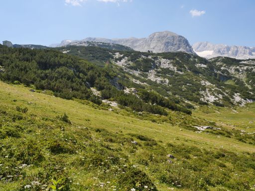 The Karst plateau in the Dachstein group near lake Hallstatt in Salzkammergut, Austria