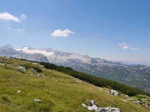 The Karst plateau in the Dachstein group near lake Hallstatt in Salzkammergut, Austria