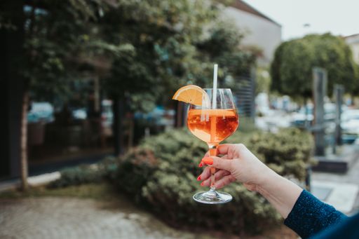 A closeup shot of a cocktail in a glass