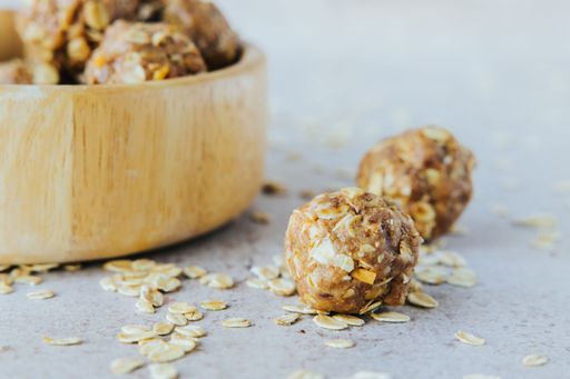 A closeup shot of Oatmeal Cookie Bites
