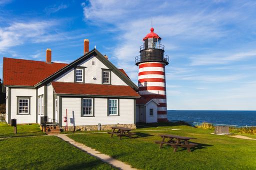 the Quoddy Head Lighthouse in Maine
