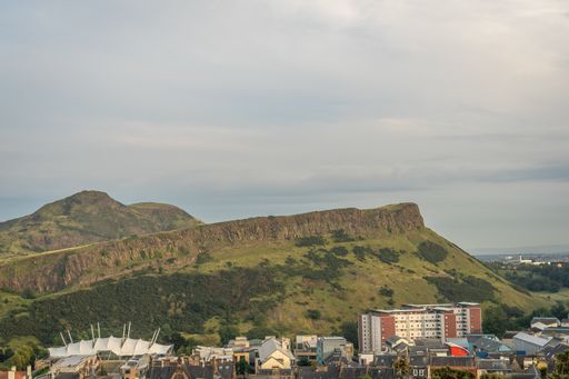 Arthur’s Seat seen from the top of Calton hill.