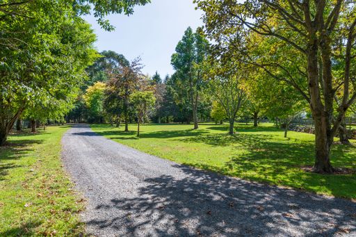 A landscape view of the park like grounds in a farm. Otaki, New Zeala