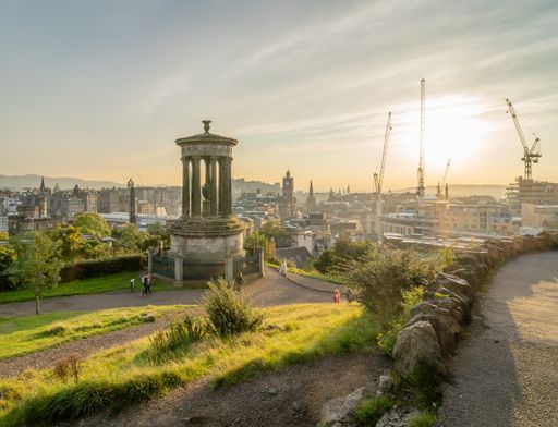 Capturing Golden Hour from the top of Calton Hill in Edinburgh.