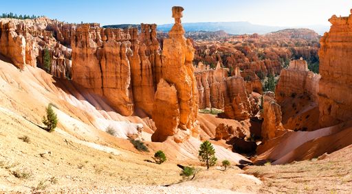 A sunny day in Bryce canyon park