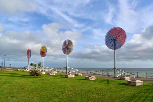 The Conrad Shawcross' public artwork 'Beacons' in Ramsgate's East Cliff