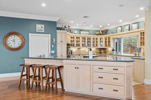 The interior of a cozy and comfortable kitchen