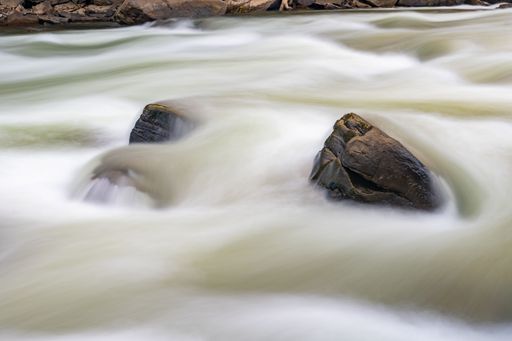 A long exposure of Water Stream at New River Gorge National Park, West Virginia