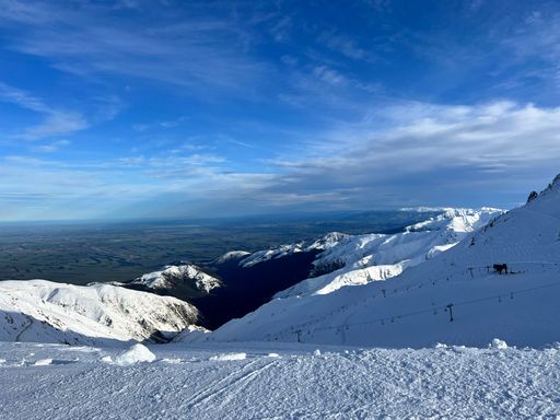 A beautiful view of the snow covered mountains in Christchurch, New Zealand