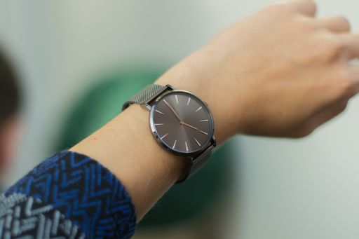 A closeup shot of a female hand with a watch